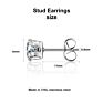 Dainty Cubic Zirconia Rhinestone Colored Stone Micro Multicolor Stud Earrings