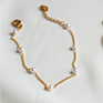 Dainty Gold Chain Anklets Stainless Steel Bohemian Waterproof Freshwater Pearl Anklet Non Tarnish Jewelry for Gifts
