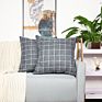 Decorative Cotton Pillow Case for Living Room Chinese Style Yarn-Dyed Couch Cushion Cover
