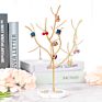 Decorative Marble Base Jewelry Display Tree Stand for Earring Necklace Holder