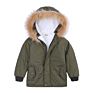 Design Army Green Hooded Children Boys Jacket Coat Boy