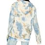 Design Cloud Bleach Women Oversized Tie Dye Hoodie with Drawstring Hood