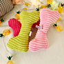 Design Customizable Logo Bite Resistant Chew Squeaky Plush Dog Bone Toy