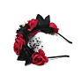 Design Halloween Queen Red and Black Rose Tulle Headband for Party Women Girls Hair Accessories