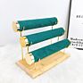 Design Style, Watch, Bracelet, Jewelry Display Stand with Metal Super-Moving Velvet Wood Jewelry Disply 30 Pcs