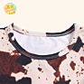 Designed Cow Printing Baby Dresses Milk Silk Baby Dress Cotton Girls