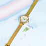 Diamond Quartz Beautifully Decorated Gold Watches Waterproof Women Wrist Luxury Thin Strap Watch
