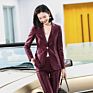 Direct Sell Simple Pant Suit 2 Piece Suit Set for Women Blazer and Trouser Office Lady Style