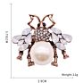 Directly Popular Creative Bee Pearl Alloy Insect Boutonniere Korean Brooch