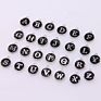 Diy Charms for Baby Pin Necklace 104 a Bag 26 Letters Silver Gold Plated Pink White Black Enamel English Letter Charm