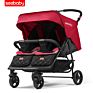 Double Buggy Support Dropshipping Delivery Folding Twin Baby Stroller with Big Wheels for Child Travel System