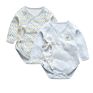 Double Combed Cotton Baby Garment for Autumn Newborn Baby Side Open Armguard