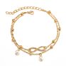 Double Pearl Anklet Handmade Anklet Beads Ladies Beach Anklets Turkish Eye Pendant