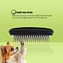 Double Row Teeth Stainless Steel Pins Dog and Cat Grooming Rake Comb