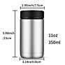 Drinkware Vacuum Flask Thermal Travel Coffee Mug with Stainless Steel Strainer Oneisall 12Oz Insulated Vacuum Flask Food Thermos