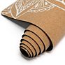 Dropshipping Travel anti Slip Patterned Foldable 1Mm Organic Eco-Friendly Natural Rubber Cork Yoga Mat