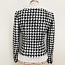 Dropshipping Tweed Houndstooth Two Piece Jacket Short Skirt Set for Women,Women Two Piece Jacket Short