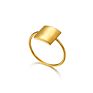 Dylam No Moq Simple Rings for Women Jewelry Unique Gold Plating Rectangle Shape Stainless Steel Ring