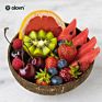 Eco-Friendly Natural Coconut Shell Bowl with Spoon Wood Fruit Mixing Salad Coconut Bowl