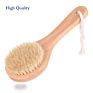 Eco Friendly Natural Boar Bristle Short Handle Spa Bath Brush Organic Bamboo Wood Shower Brush Massage Bath Brush Health Care