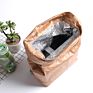 Eco Friendly Reusable Lunch Cooler Bag Tote Kraft Paper Lunch Bag