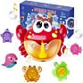 Electric Bubble Crab Machine with Music Baby Bath Bubble Toy Bubble Blower