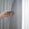 Elkca Silver Grey Tulle Waterfall Swag Valances for Living Room Kitchen Semi Sheer Curtain Valance Rod Pocket with Tassel