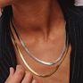 Emanco 2Mm 3Mm 4Mm 5Mm Snake Chain Stainless Steel Gold Silver Herringbone Necklace for Men or Women