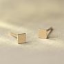 Emanco Small Studs Stainless Steel Earrings Square Shape Minimalist Jewelry