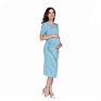 Emotion Moms Soft Modal Stretch Short Sleeve Pregnant Dress Maternity Clothes Big Size Dress for Pregnancy Women