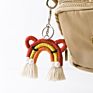 Etsy Handmade Mamcrame Bag Charms Boho Rainbow Macrame Keychain