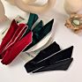 Eur-American Autumn and Knot Headband Vintage Velvet Pearl Green Bow Rabbit Women Hair Accessories