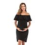 European and American Dress for Women Ruffle off Shoulder Word Collar Pregnant Women Dress Long Skirts