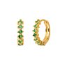 European and American Inlaid Brick Color Zircon Gold - Plated Women's Earring