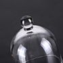 European Style Dish with Glass Dome Lemon Set Cake Plate with Cover