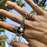 Exaggerated Skull Python Men's Ring Set Retro Gothic Metal Three-Dimensional Animal Bull Head Ring
