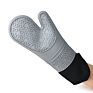 Extra Long Oven Mitts and Pot Holders Sets Heat Resistant Silicone Oven Mittens with Mini Oven Gloves and Pads Potholders