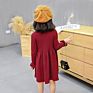 Fall Boutique Clothing Knitted Dress Turtleneck Sweater Solid Children Baby Girls Dress Long Sleeve Tight Dress