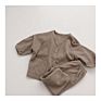 Fall/ Cute Baby Outfit Waffle Knit Baby Clothes Baby Boy Two Piece Set
