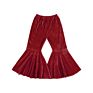 Fall Kids Flare Toddler Girl Bell Bottoms Velvet Pant for Infant Girls Solid Stretch Girls Flare Pants