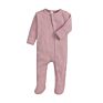 Fall Kids Solid Color Long Sleeve Hand Cover Footed Pajamas Jumpsuit with Snap Infant Footie Autumn Baby Romper