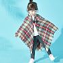 Fall Mommy and Me Kids Buffalo Plaid Blanket Cashmere Scarf for Girls Children