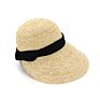 Fashionable Floppy Girl Beach Sun Hats Women Men Solid Dome Outdoor Ladies Hats Raffia Straw Black Ribbon Visor Cap