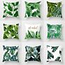 Fashionable Tropical Plant Polyester Hugging Pillow Case Office Fabric Sofa Cushion Cover Home Peach Skin Pillow Case