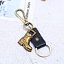 Father's Day Gift Retro Style Mini 3D Boot Keychain Alloy Cowhide Key Chain for Cowboy