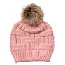 Faux Fur Pompom Knitted Hats for Women Pom Pom Beanies