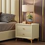 Faux Leather Upholstered Modern Nightstand Bedside Tables for Bedroom