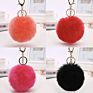 Faux Rabbit Fur Ball Pom Pom Keychain Key Chain