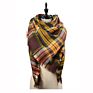 Female Wool Plaid Scarf Women Scarves Wide Lattice Long Shawl Wrap Blanket Warm Tippet