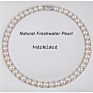 Fengzuan Jewelry Natural Freshwater Pearl Necklace 16-Inch 7-8Mm round White Pearl Necklace for Women Gift